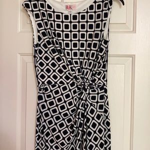 Dress, black and white print, sz 10